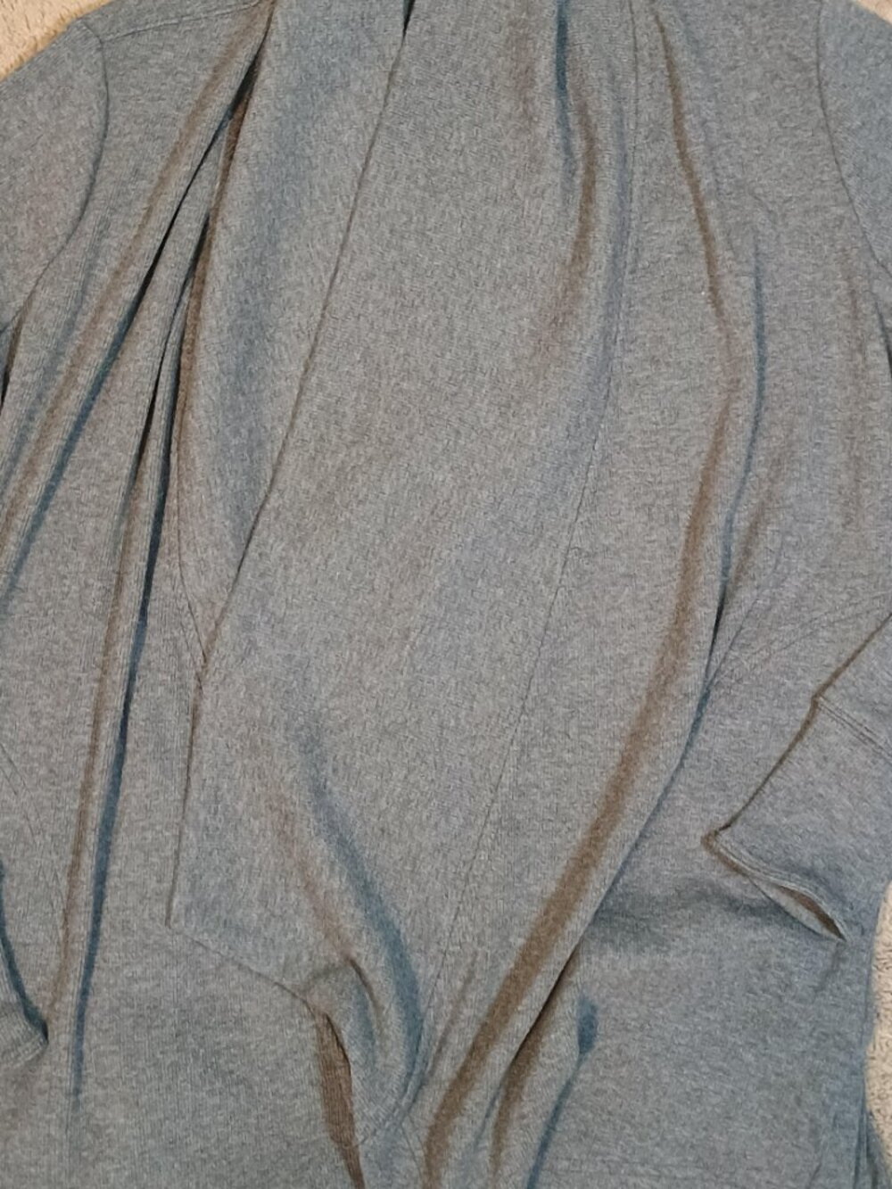 Athleta/Pranayama Cardigan/Womens XXS/Gray/Athleisure Travel Wrap Thumbhole Pock - Picture 4 of 6